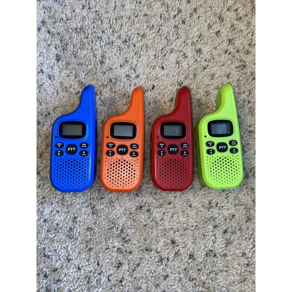 Lot Of 4 Midland X-TALKER T20 Walkie Talkie Green Red Orange & Green Tested
